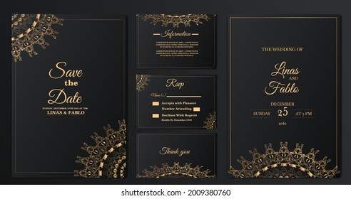 set collection luxury wedding invitation card template; ornament,wedding,element,vintage,very elegant,anniversary