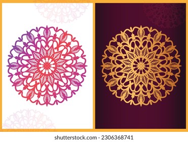 Set collection for mandala coloring book . Dekoratives Rundkreiskunstdedesign. Luxus-Mandala-Vorlage.