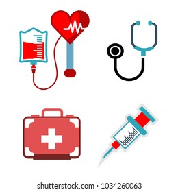 Set collection medical logo icon