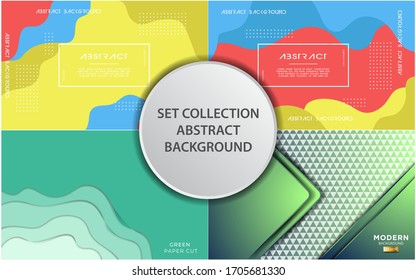 set collection modern abstract background banner design.