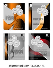 set collection of modern trendy flyer
