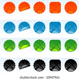 Set (collection) of original web badges (buttons)