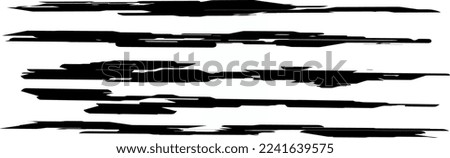set collection of paint brush lines on white background.