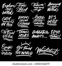 establecer comillas positivas de colección citas listas para letras vectoriales. Tipografía inspiradora. Citas motivacionales