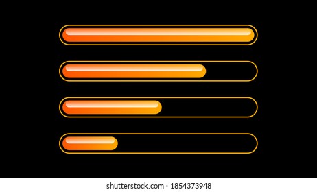Set Collection Progress Loading Bar Color Stock Vector (Royalty Free ...