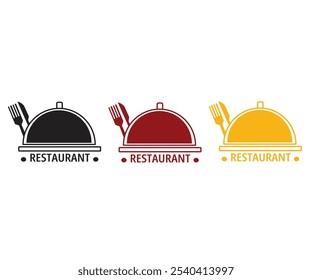 Set collection restaurant food logo design