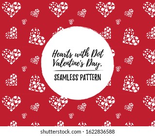 set collection of seamless pattern heart happy valentine's day love poster 2d illustration vector, party fun celebration, holiday with season greeting, banner frame invitaion wedding gift card