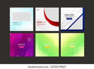 set collection social media post