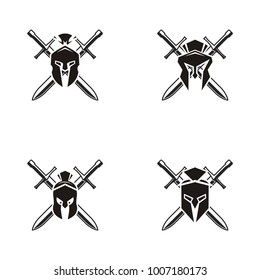 Set collection spartan logo