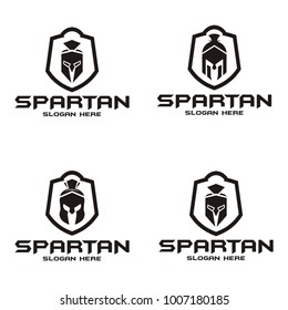 Set collection spartan logo