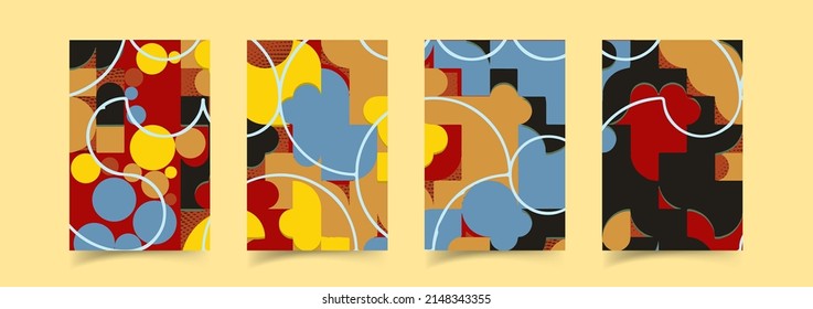 Set collection of square banner layout.abstract, minimal, modern background template design for social media post, stories, story, flyer, brochure, web ad page.