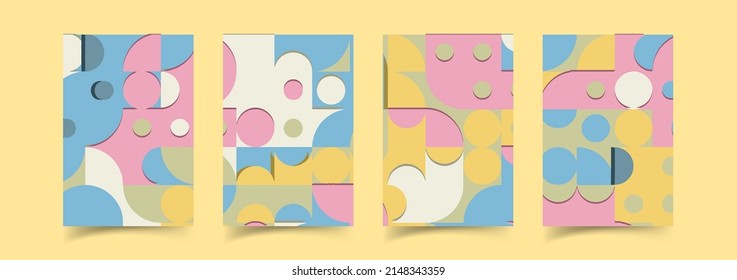 Set collection of square banner layout.abstract, minimal, modern background template design for social media post, stories, story, flyer, brochure, web ad page.
