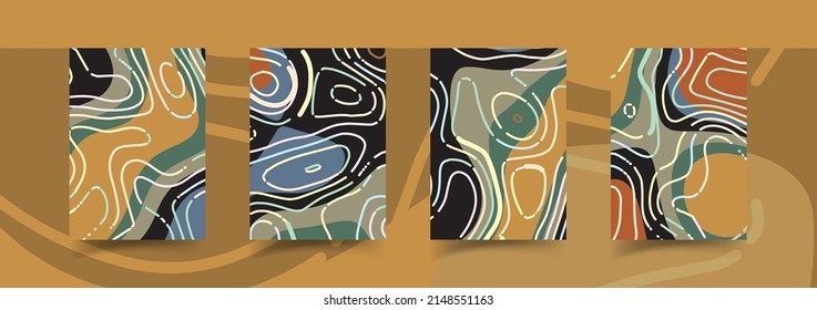 Colección de diseño cuadrado de banners.diseño abstracto, mínimo, moderno de plantillas de fondo para publicaciones en medios sociales, historias, historias, volantes, folletos, páginas de anuncios web.