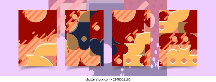 Set collection of square banner layout.abstract, minimal, modern background template design for social media post, stories, story, flyer, brochure, web ad page.