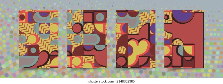 Set collection of square banner layout.abstract, minimal, modern background template design for social media post, stories, story, flyer, brochure, web ad page.