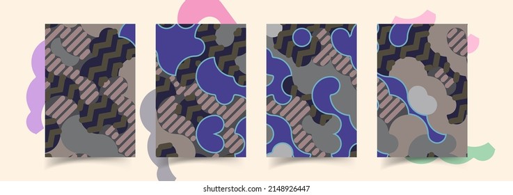 Colección de diseño cuadrado de banners.diseño abstracto, mínimo, moderno de plantillas de fondo para publicaciones en medios sociales, historias, historias, volantes, folletos, páginas de anuncios web. 
