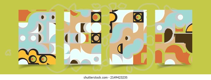 Set collection of square banner layout.abstract, minimal, modern background template design for social media post, stories, story, flyer, brochure, web ad page. 