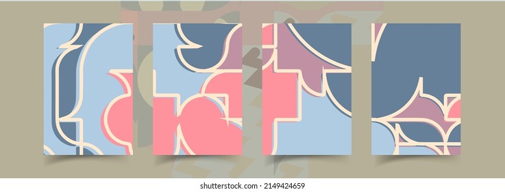 Set collection of square banner layout.abstract, minimal, modern background template design for social media post, stories, story, flyer, brochure, web ad page. 