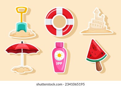 Set Collection of Summer Sticker