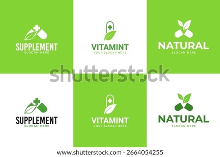 Set collection supplement logo design template vector illustration idea
