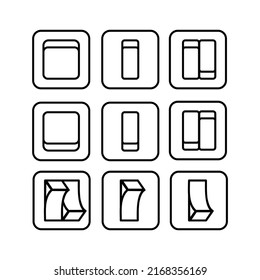 set collection switch on off icon vector design