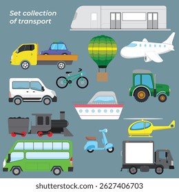 Conjunto de recolha de transportes, transportes, recolha, veículo