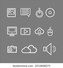 Establecer concepto de icono de Tecnología de interfaz de usuario de Colección