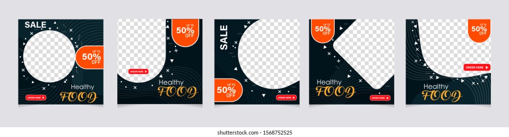 Set Collection of Unique Editable modern Social Media banner Template. Anyone can use This Design Easily. Promotion web banner for social media. Elegant sale and discount promo