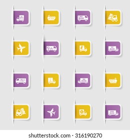 Set, a collection of unique paper stickers express delivery