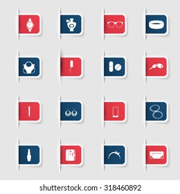 Set, a collection of unique paper stickers fashion icon