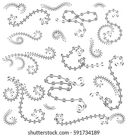 Set collection of vector calligraphic elements