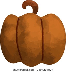 Set collection of vector illustration hand drawn pumpkins icon set. Decoration for harvest festival and Halloween on fall autumn season