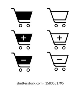 Set collection of vector shopping cart icons