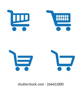 Set collection of vector shopping cart icons