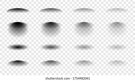 Set Collection Vector Transparent Overlay Black Soft Shadows Template Design Elements