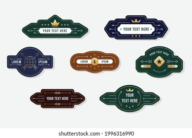 Set of collection vector vintage modern hipster badge