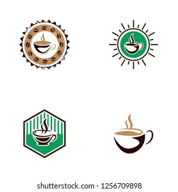 Set collection vintage coffee logo