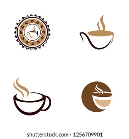 Set collection vintage coffee logo