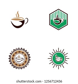 Set collection vintage coffee logo