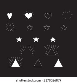 Set Collection of Vintage Ornament Elements 