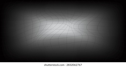 Set, collection white strings isolated on black background texture