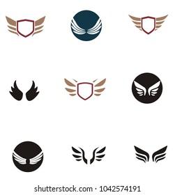 Set collection wing logo design
