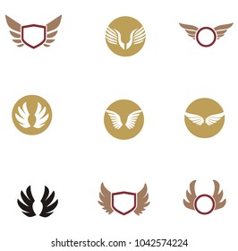 Set collection wing logo design