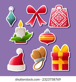 Set Collection of Winter Sticker