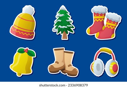 Set Collection of Winter Sticker