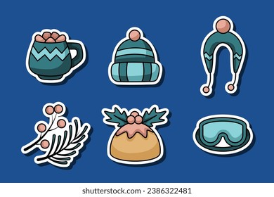 Set Collection of Winter Sticker