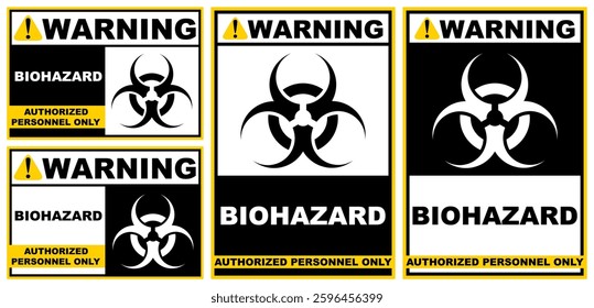 Set Collections biohazard warning sign template design vector illustration
