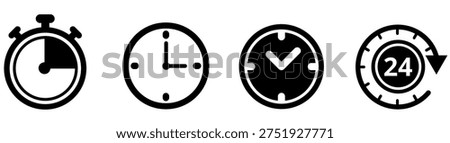 set Collections Clock icon, Timer icons, countdown timer symbol design vector