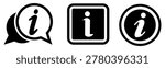 set collections Information icons. Info button design vector illustration
