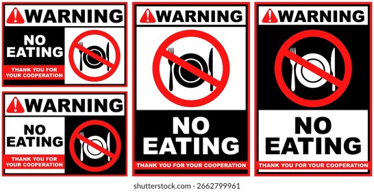 Establecer Colecciones sin señal de advertencia de alimentación Ilustración vectorial de diseño de Plantilla